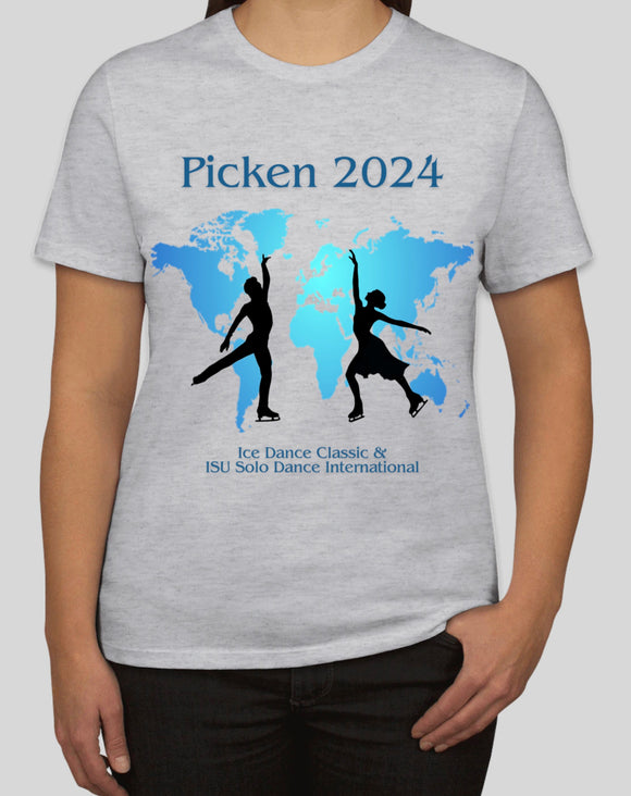Picken - 2024 Event Shirt (National and International Skaters) - Short Sleeve T Shirt (White or Grey)