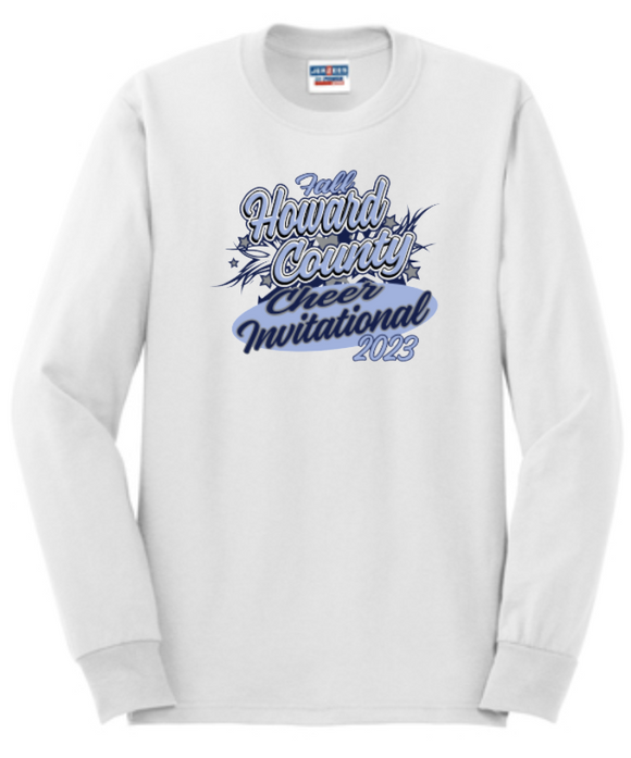 2023 Howard County Fall Cheer Invitational - Official Long Sleeve (White or Grey)