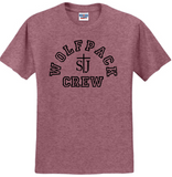St. Joseph - Wolfpack District Short Sleeve Shirt (Black, White, Smoke, Yellow or Heather Maroon) (Youth and Adult) (With Wolfie in Arch or Cross in Arch)