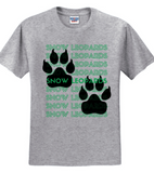 POES - Snow Leopards Letters - Shirt (Short Sleeve or Long Sleeve) (White or Grey) (Youth or Adult)