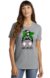 SP Baseball -Baseball Mom Short Sleeve T Shirt (White, Grey)