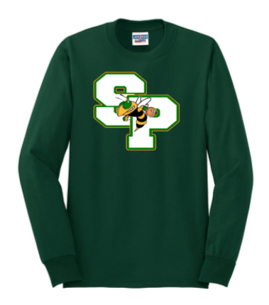 Green Hornets Travel Baseball - SP Long Sleeve T Shirt (Grey, White or Forest Green)