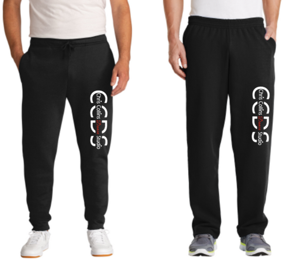 CCDS - Sweatpants (Joggers or Open Bottom) (Black)