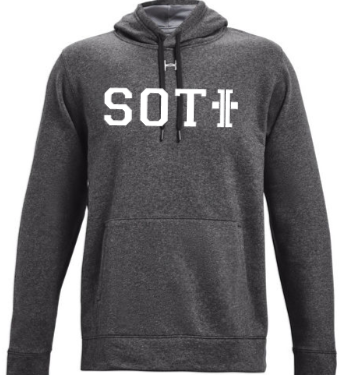 SOTI - Lettered Under Armour Hustle Hoodie Sweatshirt (Maroon, Grey or Charcoal)