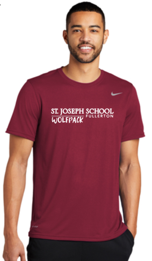 St. Joseph - Wolfpack- Nike Legend SS T Shirt (Maroon, Grey or Black) (YOUTH AND ADULT)
