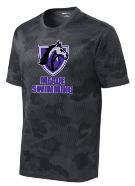 MEADE Swimming - Iron Grey Camo Hex Short Sleeve Shirt