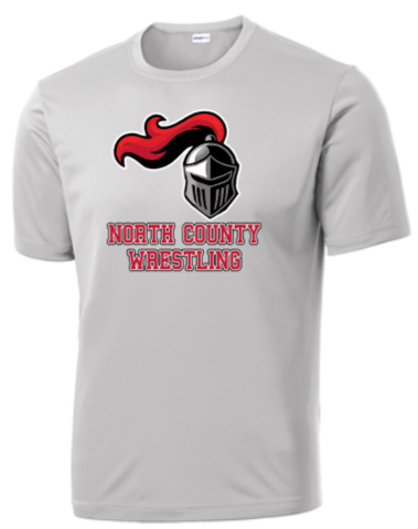 NC Wrestling - Knight - SS Performance Shirt (White or Silver)