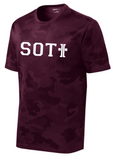 SOTI - Letters Camo Hex Performance SS T-shirt (White or Maroon)