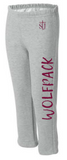 St. Joseph School - Youth Open Bottom Sweatpants - StJ logo with Wolfpack (Black or Sports Grey)