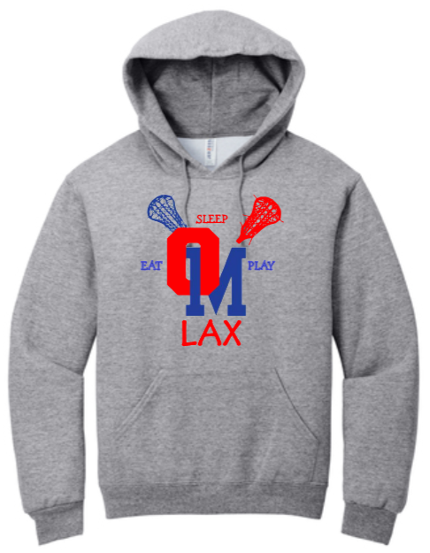 OM Youth LAX - Classic - Grey Hoodie Sweatshirt