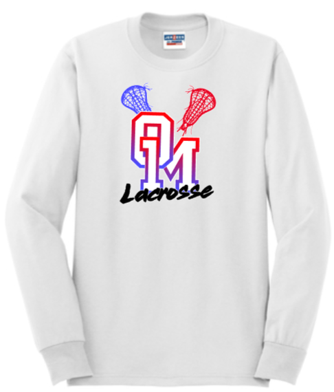 OM Youth Lax - Gradient - White Long Sleeve Shirt