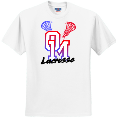 OM Youth LAX - Gradient - White Short Sleeve Shirt