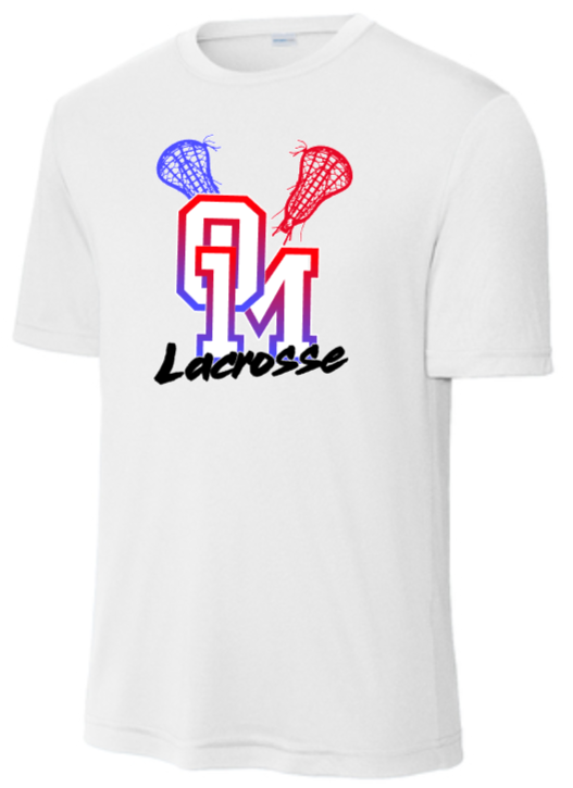 OM Youth Lax - Gradient - White SS Performance Shirt