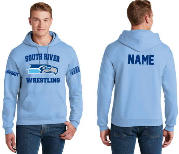 SRHS Wrestling - Carolina Blue Hoodie Sweatshirt