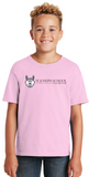 St. Joseph School - Youth Short Sleeve - Wolfie Long Logo (Maroon, Black, White, Grey or Pink)
