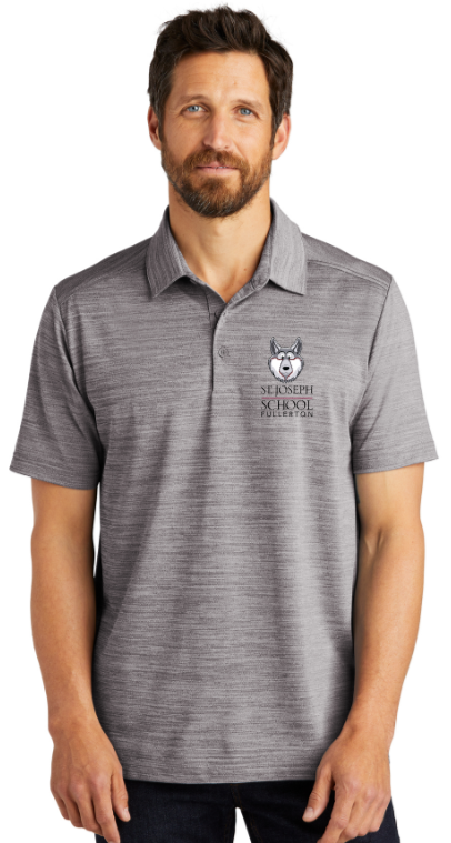 St. Joseph School - Adult Short Sleeve Polo (Stacked Logo or St. J Cross)
