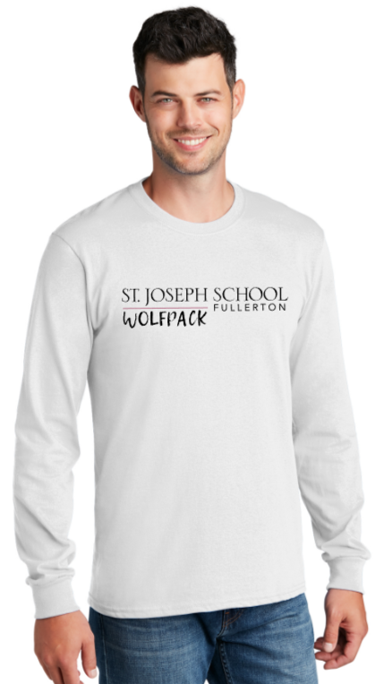 St. Joseph School - Adult Long Sleeve - Wolfpack (Maroon, Black, White or Grey)