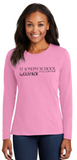 St. Joseph School - Lady Long Sleeve - Wolfpack Logo (Maroon, Black, Pink, White or Grey)