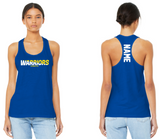 Warriors Gymnastics - Ladies Racer Back Tank Top (Blue or Sports Grey)