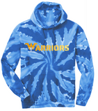 Warriors Gymastics - Gradient Tie Dye Hoodie (Blue or Black)