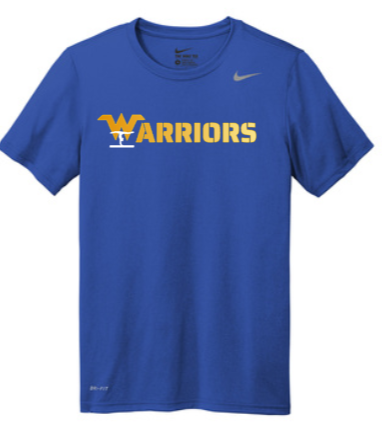 Warriors Gymnastics - Gradient Nike Legend SS T Shirt (Blue or