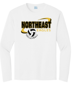 NHS Volleyball - Northeast Performance Long Sleeve (Grey, White or Black)