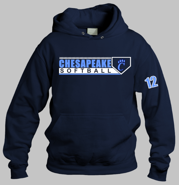 CHS Softball - Official Navy Blue Hoodie Sweatshirt