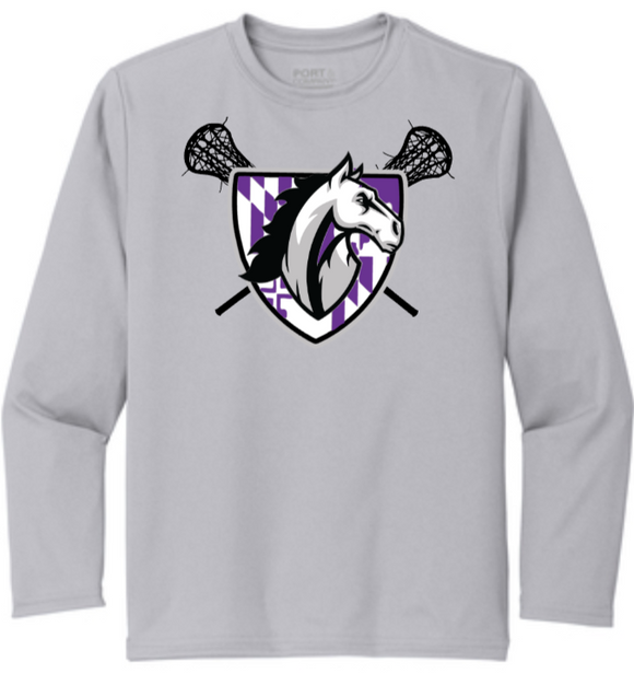 MEADE Lax - Official Long Sleeve T Shirt (Black / Grey)