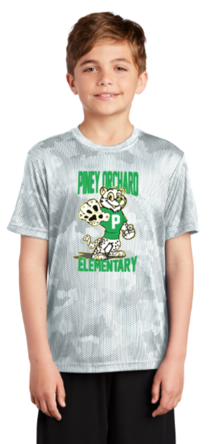 POES - Official - Camo Hex Short Sleeve Shirt (White or Dark Green) (Youth or Adult)