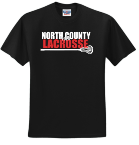 NCHS Lax - Official Short Sleeve T Shirt (Black, White, Grey, Pink or Red)