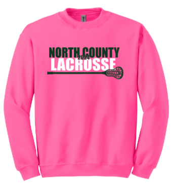 NCHS Lax - Official Crew Neck Sweatshirt (White, Grey, Black, Red or Pink)