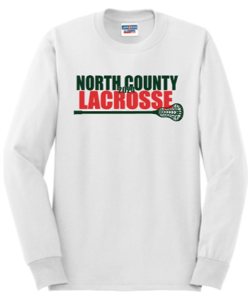 NCHS Lax - Official Long Sleeve T Shirt (White, Black, Red or Grey)