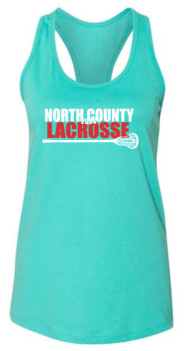 NCHS Lax - TEAL Racerback Tank Bella Canvas Shirt