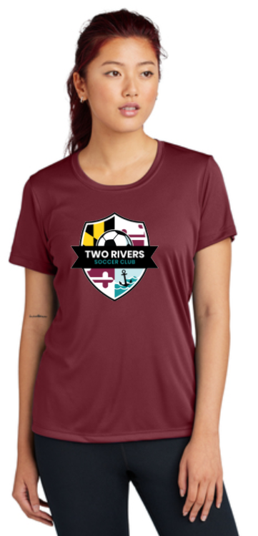 Two Rivers - Ladies PosiCharge Competitor Tee (Maroon)