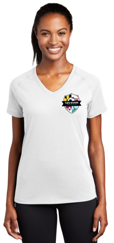Two Rivers - Ladies Ultimate Performance VNeck (Heather Grey / White)