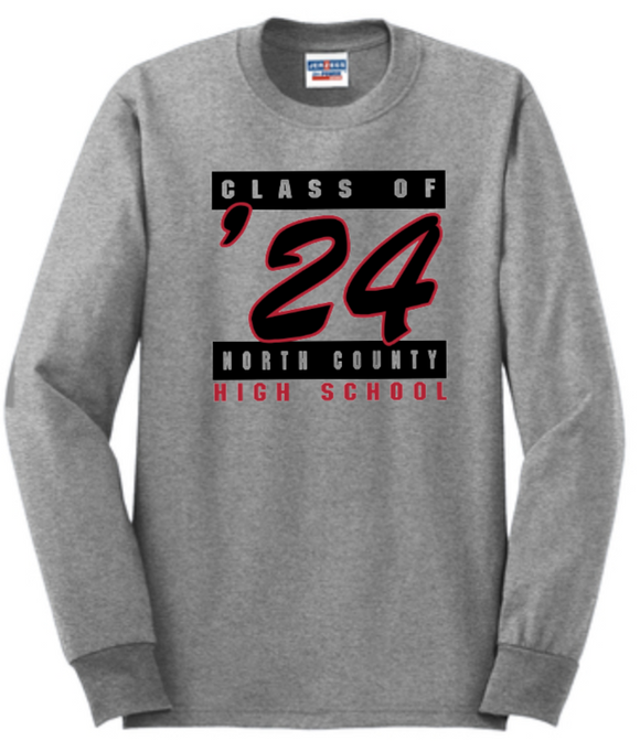 NCHS 2024 - 2024 - Long Sleeve T Shirt (Grey or White)
