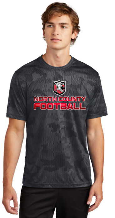 NC FOOTBALL - Official Camo Hex Performance SS T-shirt (White or Black)