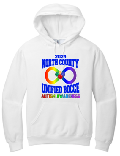 NCHS Bocce - Infinity - Hoodie Sweatshirt (White, Black or Grey)