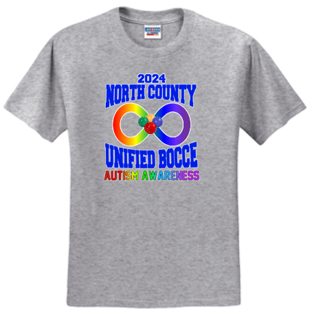 NCHS Bocce - Infinity - Short Sleeve T Shirt (White, Black or Grey)