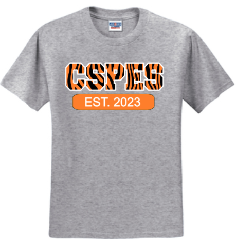 CSPES - Stripes - Short Sleeve T Shirt (Black or Grey)