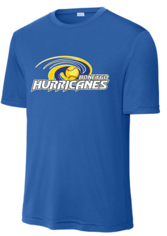 Honeygo Hurricanes - Official Performance Short Sleeve T Shirt (Blue, Gold or White)