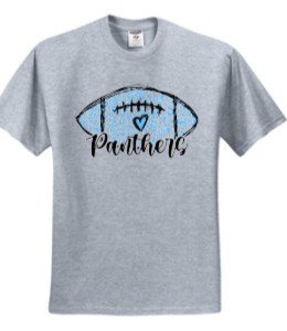 Panthers Homecoming - Panthers Love Football Short Sleeve Shirt (White or Grey)