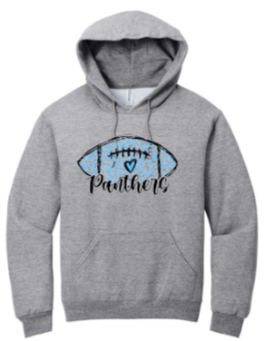 Panthers Homecoming - Panthers Love Football Hoodie (White or Grey)