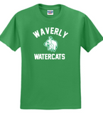Waverly Watercats - Short Sleeve T Shirt (White or Green)