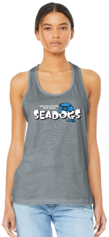 WC Seadogs Dive - Official Ladies Racer Back Tank Tops (Grey or White)