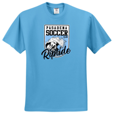 PSC Riptide - Official Short Sleeve T Shirt (Navy Blue / Aquatic Blue / White)
