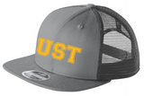 Ulmstead Swim - Embroidered Flat Bill Grey and Graphite Trucker Hat