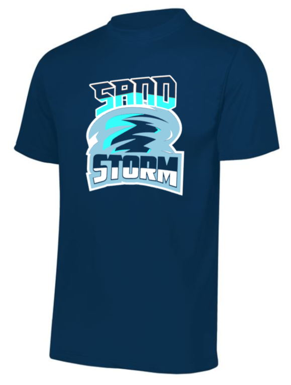 PSC Sand Storm - Short Sleeve Performance Shirt (Navy Blue)
