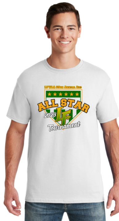 2023 LF Allstar Tournament - Official Short Sleeve T Shirt (White or Grey)