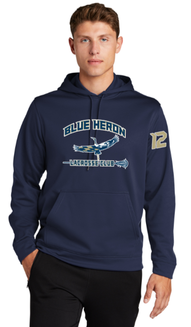 Blue Heron Lacrosse - Performance Hoodie Sweatshirt